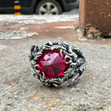 Thorns Gem-set Sterling Silver Gothic Ring | Gthic.com