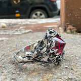 Thorns Gem-set Sterling Silver Gothic Ring | Gthic.com