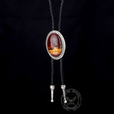 Tiger Eye Stone Western Cowboy Bolo Tie | Gthic.com