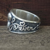 Till Death Do Us Part Skull Gem Sterling Silver Couple Ring
