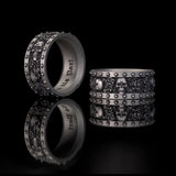 Till Death Do Us Part Skull Rose Sterling Silver Ring | Gthic.com