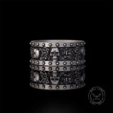 Till Death Do Us Part Skull Rose Sterling Silver Ring | Gthic.com
