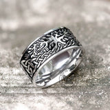 Life Of Tree Design Stainless Steel Viking Ring | Gthic.com