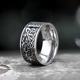 Life Of Tree Design Stainless Steel Viking Ring | Gthic.com