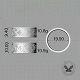 Tree of Life Valknut Viking Sterling Silver Triskele Ring