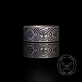Tree of Life Valknut Viking Sterling Silver Triskele Ring