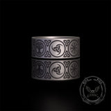 Tree of Life Valknut Viking Sterling Silver Triskele Ring 03| Gthic.com