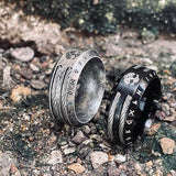 Tree of Life Viking Runes Stainless Steel Ring | Gthic.com