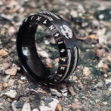 Tree of Life Viking Runes Stainless Steel Ring | Gthic.com