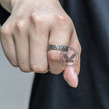 Bague Viking en Acier Inoxydable avec Noeud Celtique Triangle