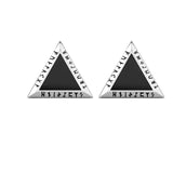 Triangular Viking Rune Stainless Steel Stud Earrings | Gthic.com