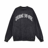 Trust No One Vintage Washed Sweatshirt | Gthic.com