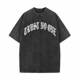Trust No One Vintage Washed T-shirt | Gthic.com