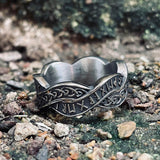 Twisted Viking Runes Stainless Steel Ring | Gthic.com