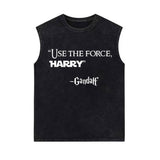 Use the Force Harry Gandalf Vintage Washed Vest Top 01 | Gthic.com