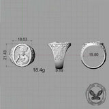 Valkyrie Warrior Winged Knight Sterling Silver Ring