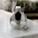 Anello teschio in argento sterling della bara del vampiro