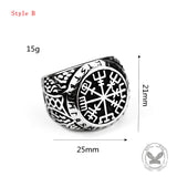 Vegvisir Celtic Knot Stainless Steel Ring