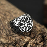 Vegvisir Celtic Knot Stainless Steel Ring