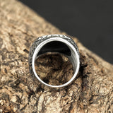 Vegvisir Celtic Knot Stainless Steel Ring