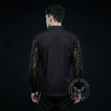 Versatile Distinctive Lace Paneling Long-Sleeve Shirt | Gthic.com