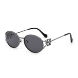 Versatile Metal Oval Bow PC Sunglasses | Gthic.com