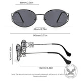 Versatile Metal Oval Bow PC Sunglasses
