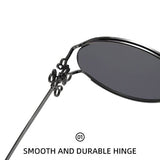 Versatile Metal Oval Bow PC Sunglasses