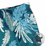 Versatile Plant Print Double-Layer Beach Shorts