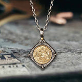 Victory Wings Double Headed Eagle Sterling Silver Pendant