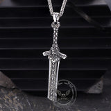 Viking Broken Sword Stainless Steel Amulet Pendant
