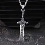 Viking Broken Sword Stainless Steel Amulet Pendant