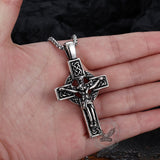 Viking Celtic Cross Copper Crucifixion Pendant