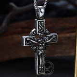 Viking Celtic Cross Copper Crucifixion Pendant