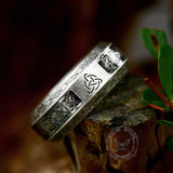 Viking Celtic Knot Runes Stainless Steel Ring | Gthic.com