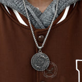 Viking Celtic Wolf Runes Stainless Steel Pendant | Gthic.com