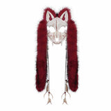 Viking Fox Long Ear Plush Cosplay Animal Mask