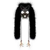 Viking Fox Long Ear Plush Cosplay Animal Mask