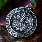 Viking Mjölnir Stainless Steel Pendant | Gthic.com