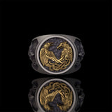 Viking Raven Sterling Silver Norse Warrior Ring | Gthic.com