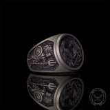 Viking Raven Sterling Silver Norse Warrior Ring