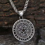 Viking Rune Pentagram Tree of Life Stainless Steel Pendant | Gthic.com
