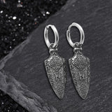Viking Runes Arrow Stainless Steel Earrings | Gthic.com