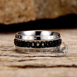 Viking Runes Chain Spinner Stainless Steel Ring