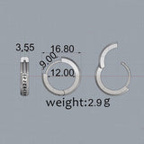 Viking Runes Sterling Silver Huggie Earrings