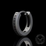 Viking Runes Sterling Silver Huggie Earrings | Gthic.com