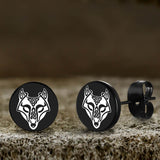 Viking Sigils Stainless Steel Stud Earrings | Gthic.com