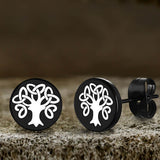 Viking Sigils Stainless Steel Stud Earrings | Gthic.com