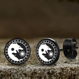 Viking Sigils Stainless Steel Stud Earrings | Gthic.com