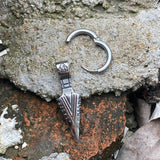 Viking Spear Head Valknut Stainless Steel Earrings | Gthic.com